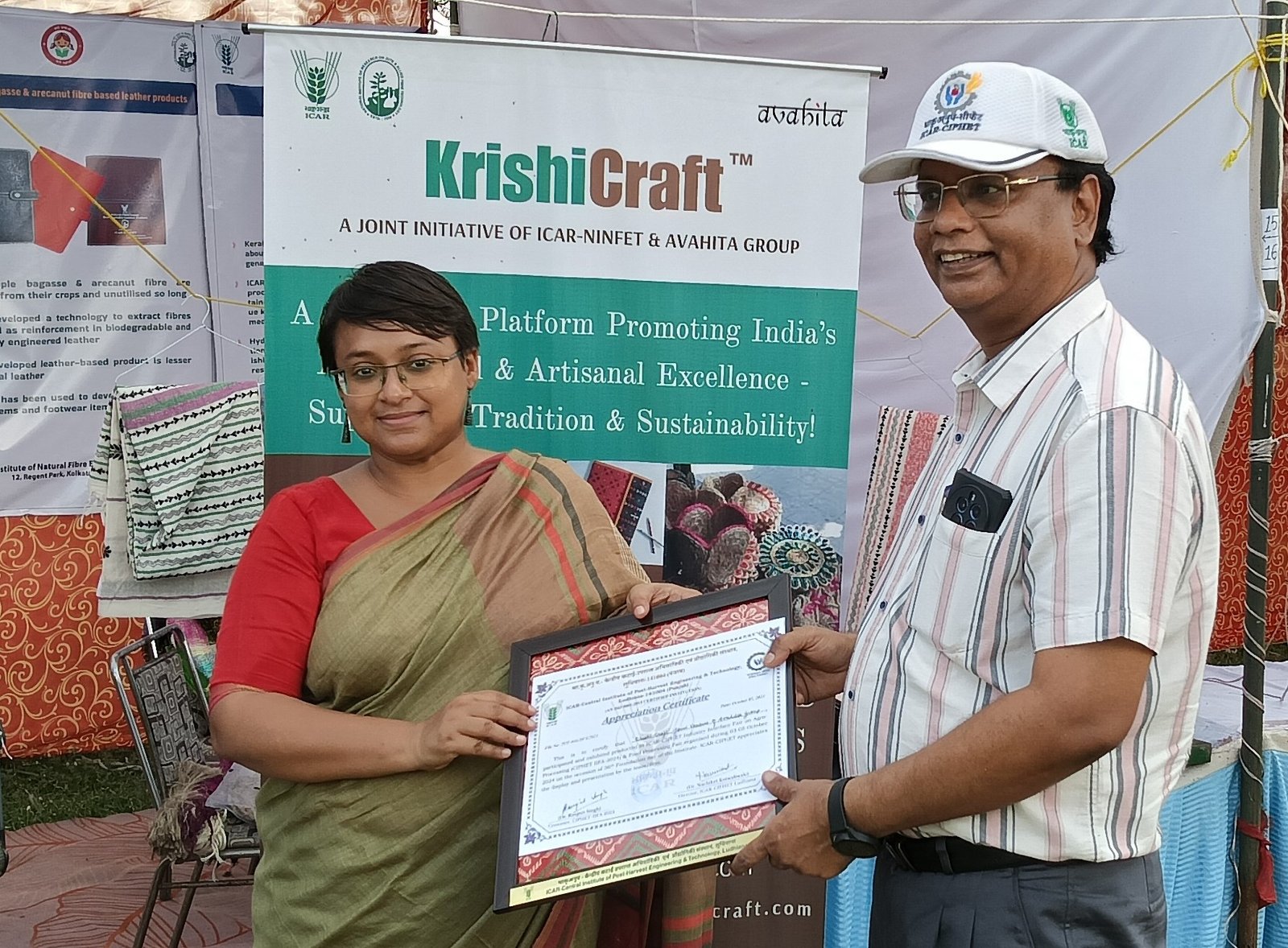 KrishiCraft Shines at CIPHET: Celebrating Sustainability with Agrotextiles & Natural fibres