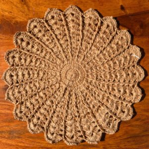 Jute Handmade Crochet for Home & Kitchen Decor, table placemat,ecofriendly (Set of 2)