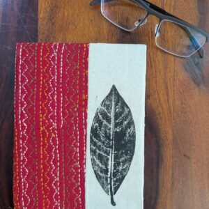 Handcrafted A5 Bengal Kantha Notepad Personal Diaries for Men & Women - Red