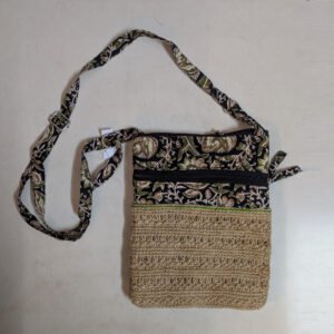 Eco-Friendly Women's Jute  Kalamkari Dobby Sling Bag
