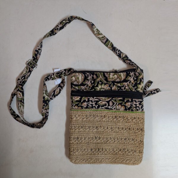 Eco-Friendly Women's Jute  Kalamkari Dobby Sling Bag