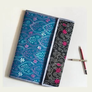 Blue - Bengal Kantha Work Handcrafted File Folder