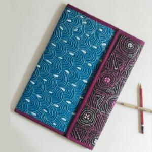 Blue - Bengal Kantha Work Handcrafted File Folder