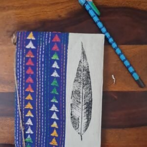 Handcrafted A5 Bengal Kantha Notepad Personal Diaries for Men & Women - Blue