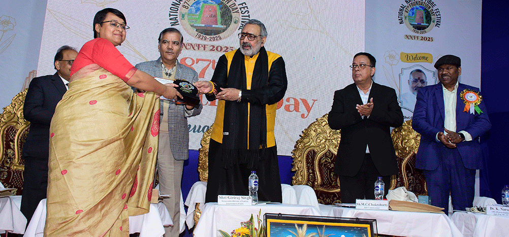 Celebrating Entrepreneurial Excellence: KrishiCraft™ Honoured by Shri Giriraj Singh, Minister of Textiles, Govt. of India