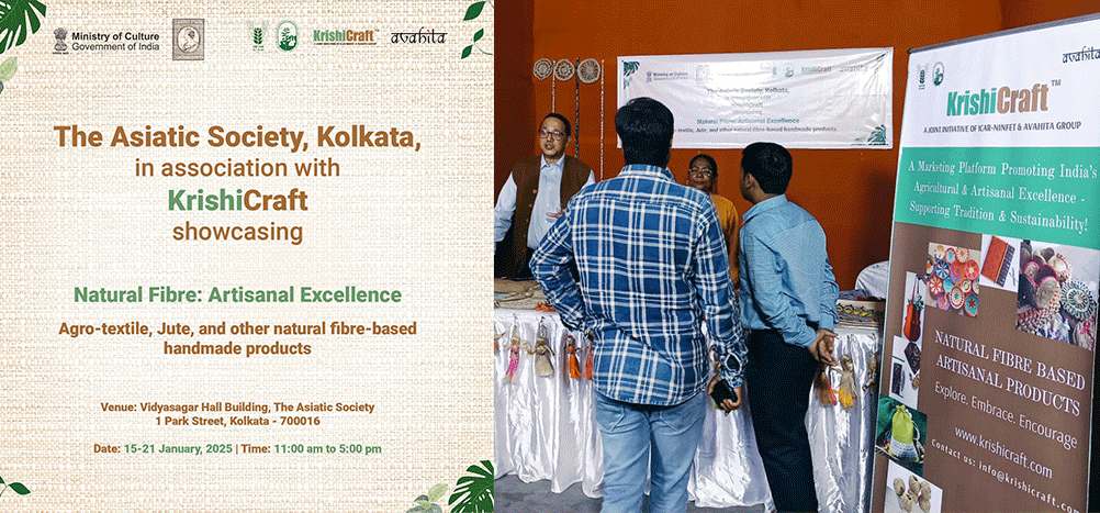 KrishiCraft Showcases Jute Artistry at The Asiatic Society’s 242nd Annual Day Celebration