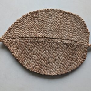 Leaf Shaped Placemat Single Pack, 17x12 Inches, Natural