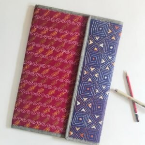 Brown - Bengal Kantha Work Handcrafted File Folder