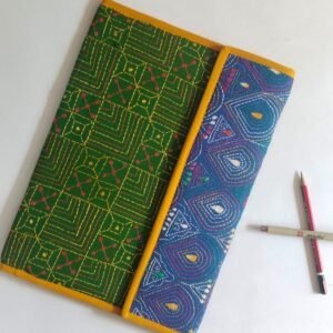 Green - Bengal Kantha Work Handcrafted File Folder