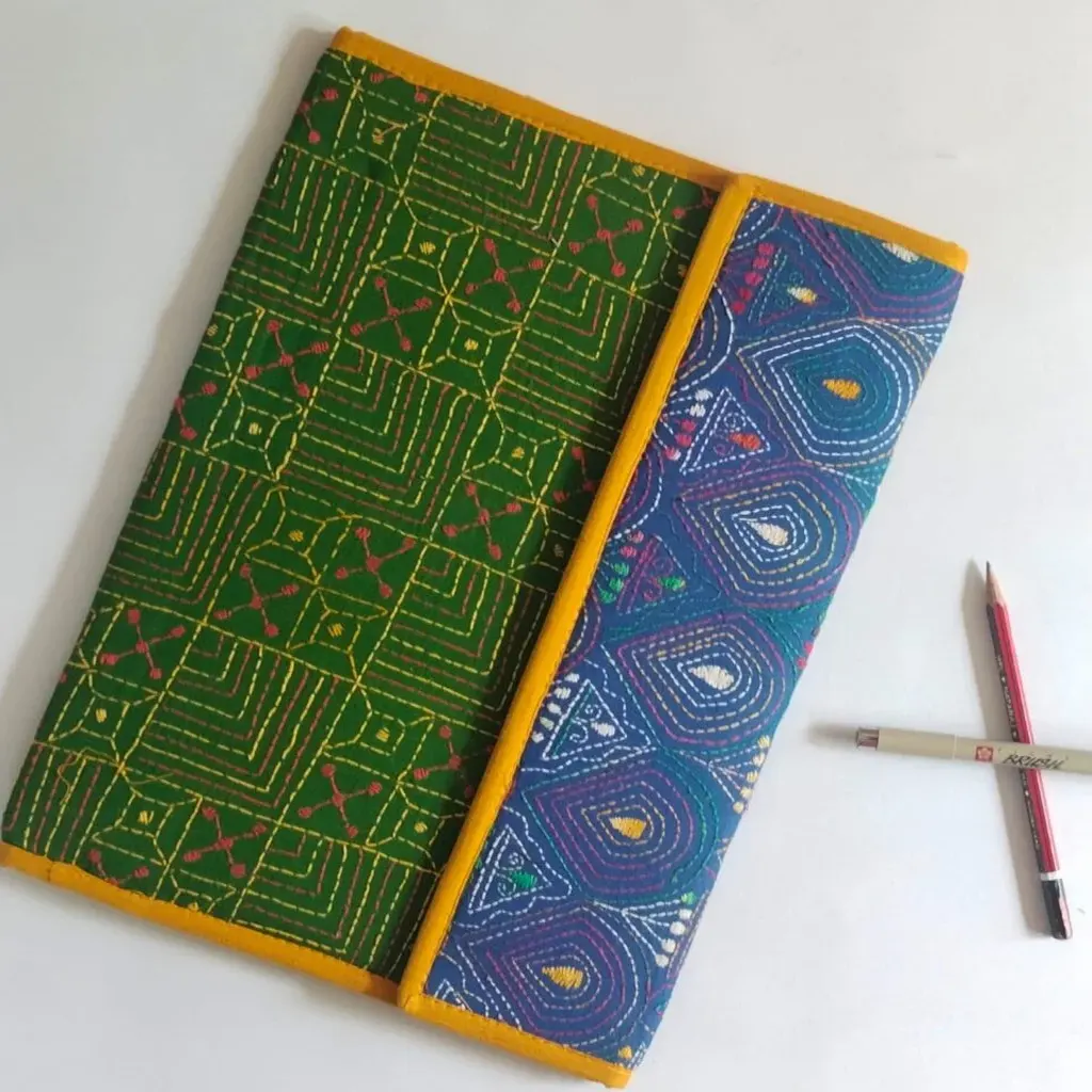 Bengal Kantha Work Handcrafted File Folder
