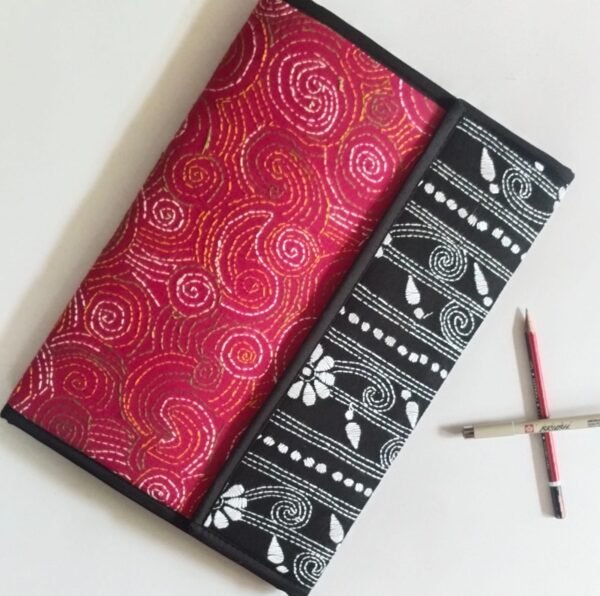 Red - Bengal Kantha Work Handcrafted File Folder