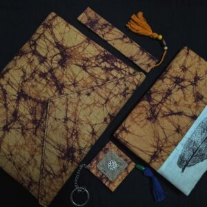Stationary Lover Gift Box. Handmade journal with matching book mark and key ring with A5 document or kindle holder