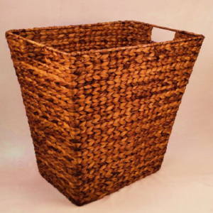 Water Hyacinth Waste Paper Basket - Natural