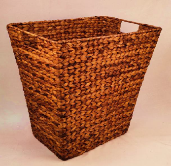 Water Hyacinth Waste Paper Basket - Natural