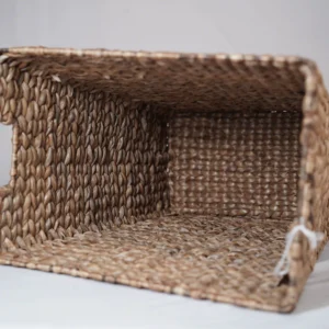 Water Hyacinth Waste Paper Basket - Natural