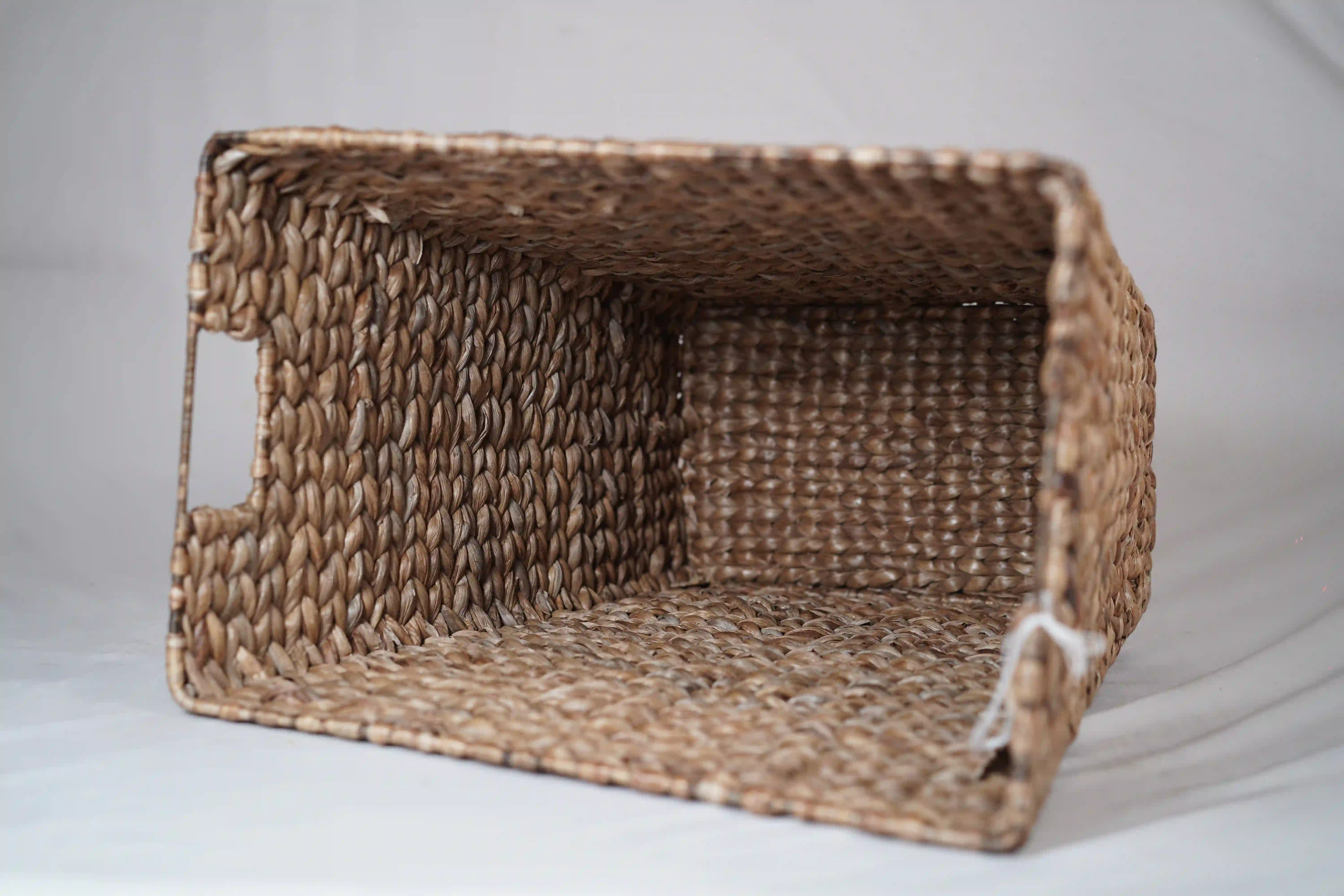 Water Hyacinth Waste Paper Basket - Natural