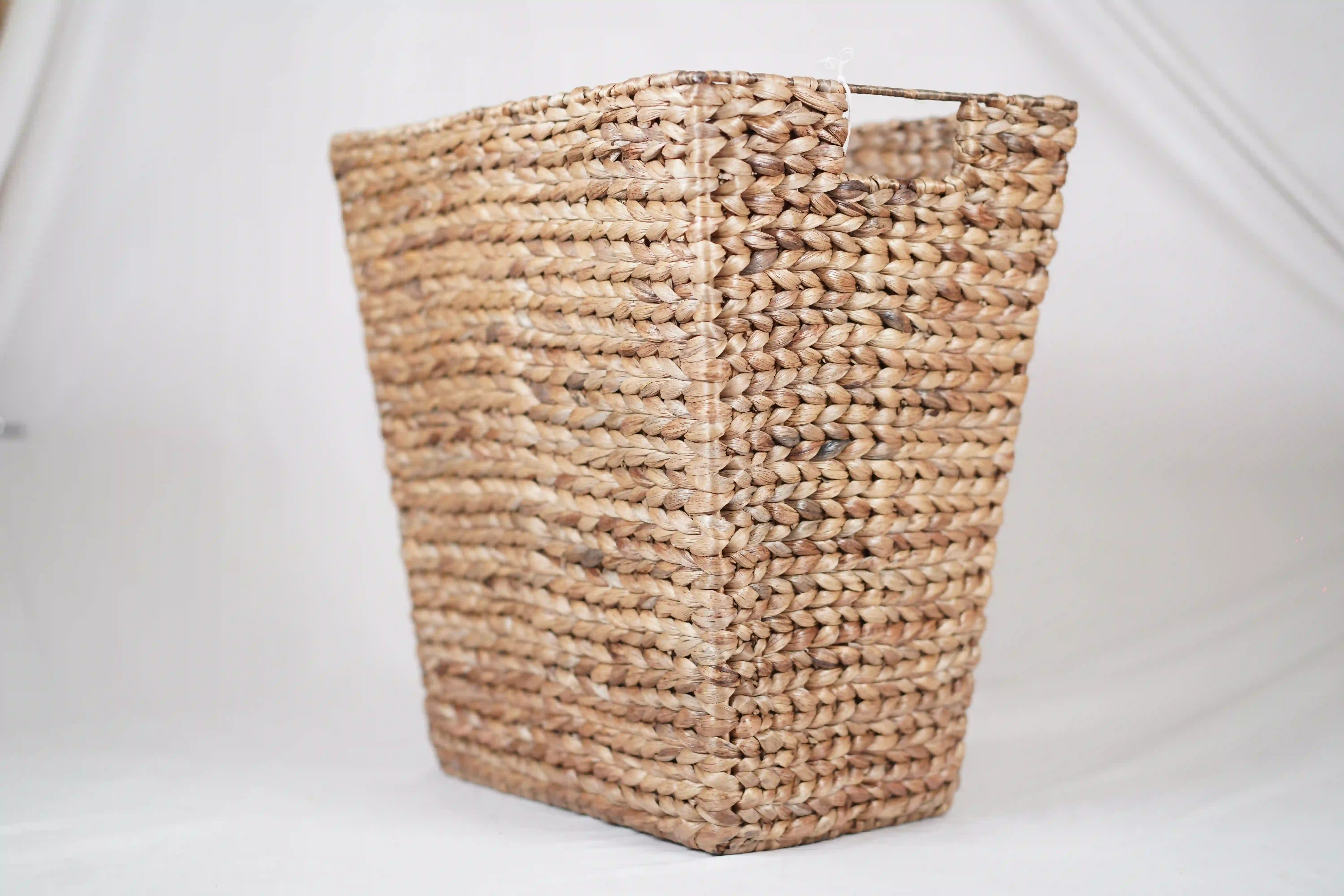 Water Hyacinth Waste Paper Basket - Natural - Image 3