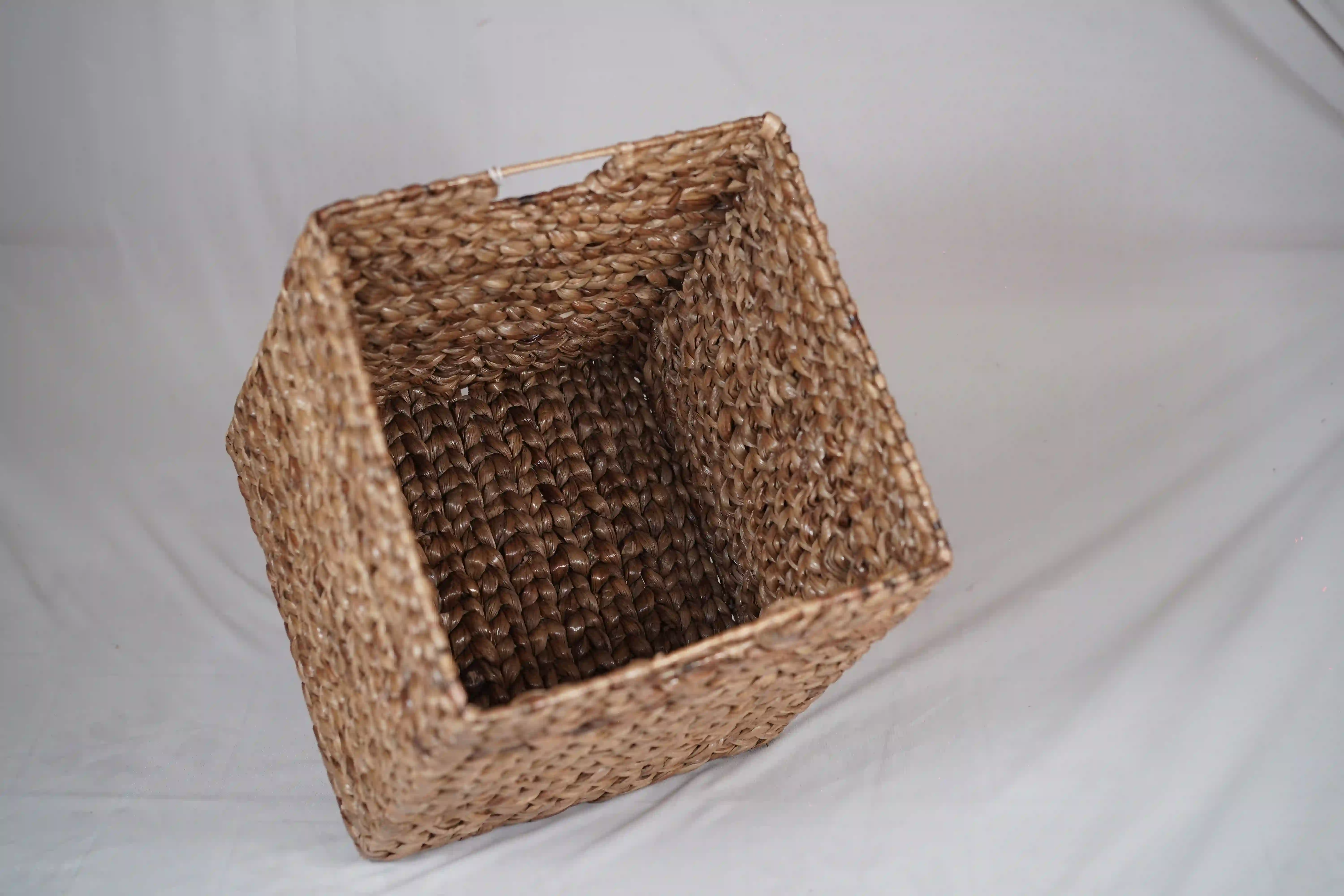 Water Hyacinth Square Storage Basket - Image 2