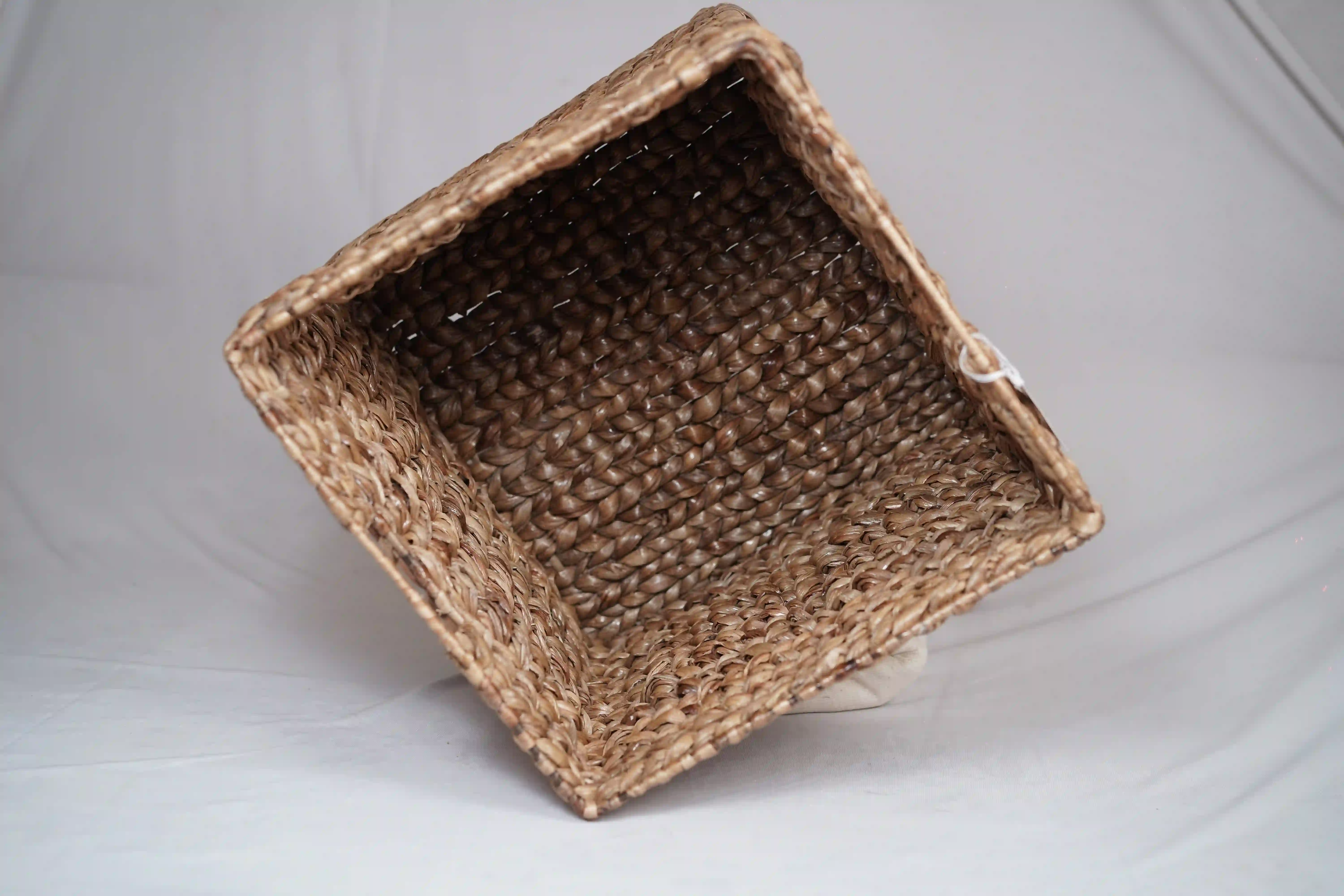 Water Hyacinth Square Storage Basket - Image 3