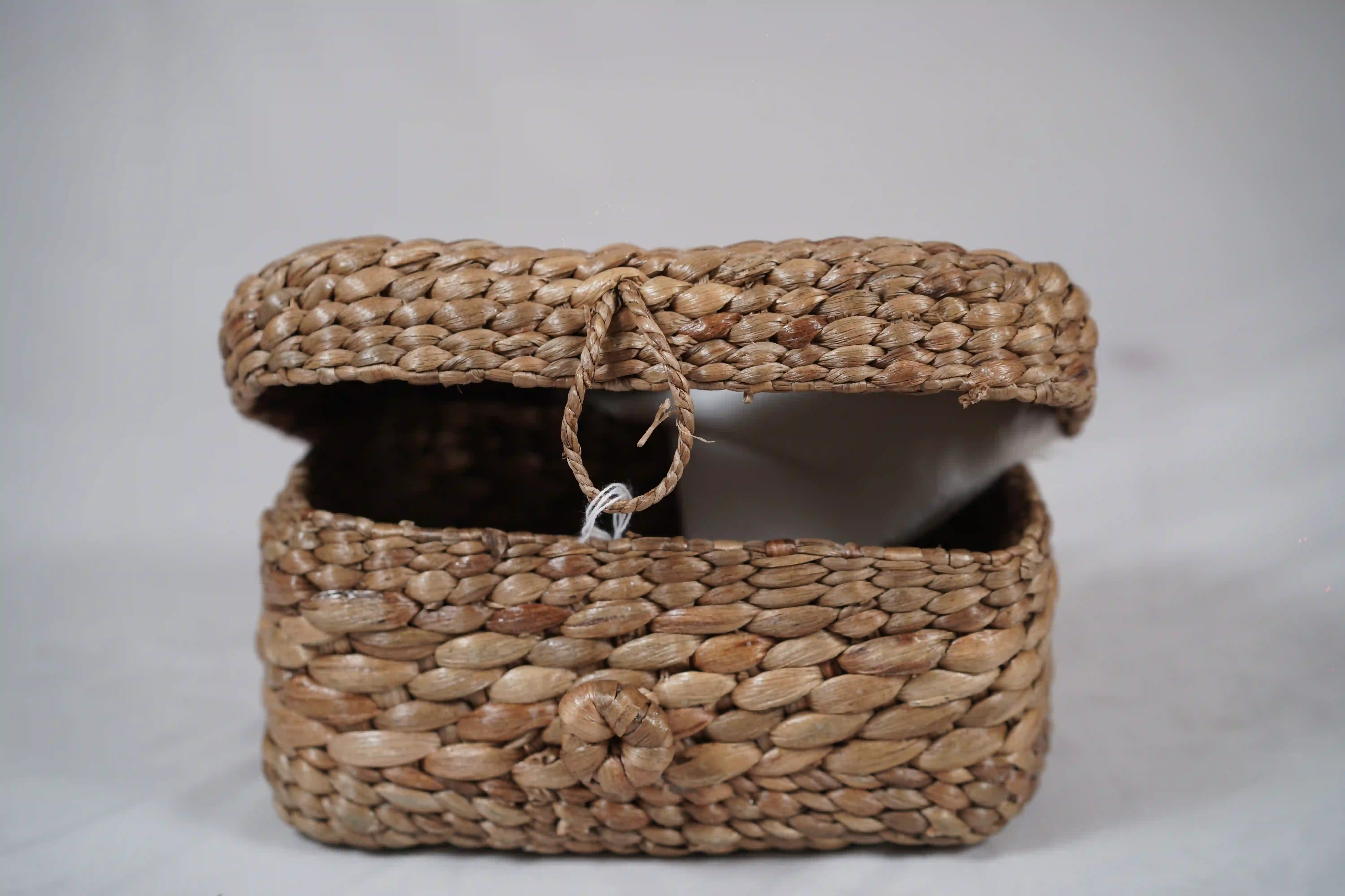Water Hyacinth Tissue Box | Handcrafted Eco-Friendly Tissue Holder - Image 2